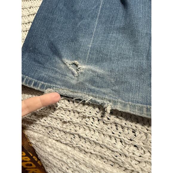 Y2K VTG Davoucci Jeans Wide Leg Baggy Skater Hip Hop Mens 44 x 33 (44 x 31) Blue - Picture 8 of 12